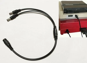 Cable divisor de alimentación para sistema de disco Famicom, 5,5 mm x 2,1 mm, 16 pulgadas, usado - Imagen 1 de 2