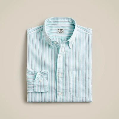 NWT!! Men's J. CREW Broken-In Organic Cotton Oxford Shirt Stripes Academia Small - Image 1 of 4
