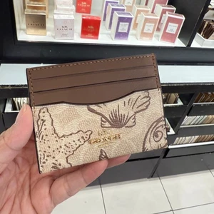 Coach Slim Id Card Case In Signature Canvas With Shell Print CBL80 - Picture 1 of 4