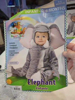 Elephant 2-piece Infant Baby Costume Halloween Size 0-6 Months Rubies Noah's Ark - Image 1 of 4