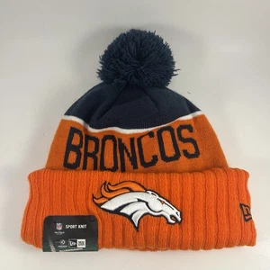 New Era Broncos Pom Beanie Strick Fleece gefüttert NEU - Bild 1 von 8