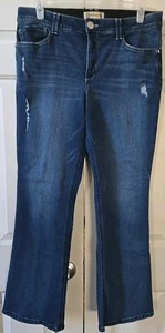 Jeans Democracy para mujer talla 16W azul tecnología Ab denim elástico lavado oscuro - Imagen 1 de 9