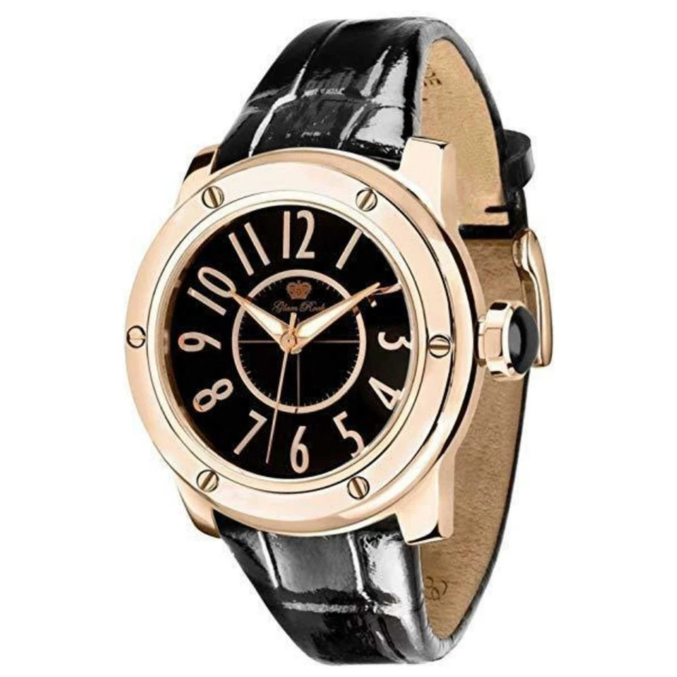 Glam Rock Women's Aqua Rock Swiss Made Black Leather Quartz 42mm Watch GR50020F - image 1 of 1