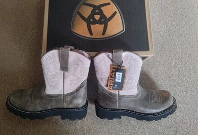 Женские ковбойские сапоги Ariat 6,5 Fatbaby цвет коричневый/розовый 10000828 - Изображение 1 из 4