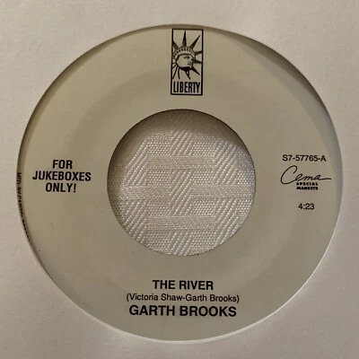 Garth Brooks 45 The River / We Bury the Hatchet jukebox country 1991 NM - Image 1 of 3