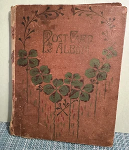 POST CARD ALBUM Antique EARLY 1900'S 35 POST CARDS ALL POSTED 1907-1909 - Picture 1 of 10