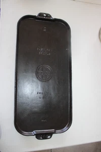 RARE Vintage GRISWOLD Block Large Logo Cast Iron #9 Long Rectangle Griddle #746 - Picture 1 of 22