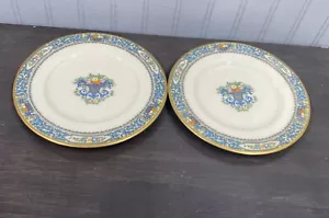 LENOX AUTUMN Dessert/Bread & Butter ChinaPlate Gold Backstamp 2 plates USA - Picture 1 of 10