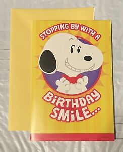Hallmark Birthday Card Peanuts Snoopy Musical POP OUT ~ Plays Linus & Lucy Song