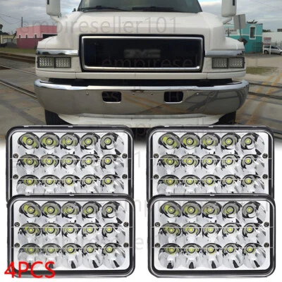 4pc for Chevrolet Kodiak C4500 C5500 4x6" Led Headlights Projector High Low Beam - Image 1 of 4
