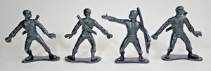 4 figuras de juguete vintage de plástico ninja negro de 4" Greenbrier International. - Imagen 1 de 3