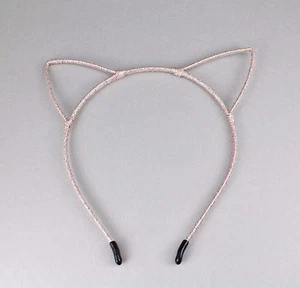 Light Pink sparkly cat kitten ears headband hair band accessory kawaii cosplay - Picture 1 of 5