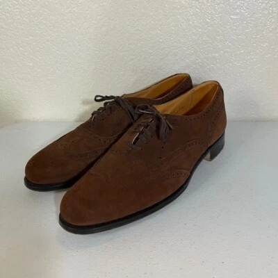 Oxford Cole Haan Hecho en Banco Marrón Gamuza Brogue Para Hombre Talla 11.5 C Hecho en Inglaterra Foto 1 de 4