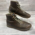Nobull Leather Trainer Perforated Hi Top Men's Size 9.5 Gym Workout Shoes Brown