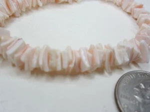 Pulsera con carcasa plana blanca melocotón claro cierre de tornillo sin marca 7,5 de largo - Imagen 1 de 2