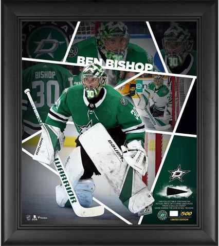 Ben Bishop Stars Frmd 15" x 17" Impact Player Collage & Piece of GU Puck - LE500 Cover