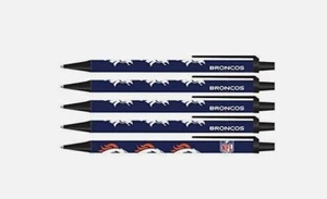 PACK DE 5 BOLÍGRAFOS CLICK LOGO DEL EQUIPO Denver Broncos oficiales de la NFL - Imagen 1 de 1