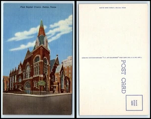 TEXAS Postcard - Dallas, First Baptist Church BM - Picture 1 of 1
