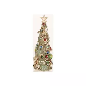 Mark Roberts Christmas 2023 Jeweled Christmas Tree, Gold - 12 Inches - Picture 1 of 1