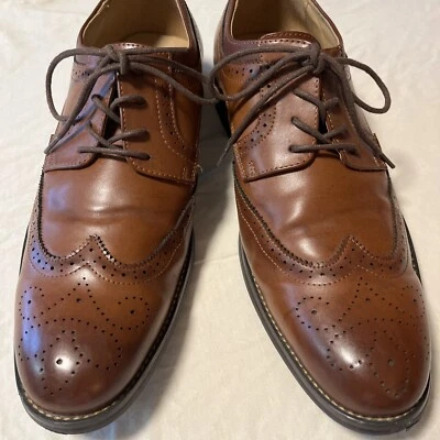 Zapatos Oxford Kenneth Cole Reaction punta de ala talla 10 marrón Ryker Perf con cordones Foto 1 de 4