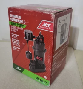 Ace Vertical Float Switch AC Sump Pump 3540 gph 1/3 hp Black Aluminum 4004127 - Picture 1 of 8