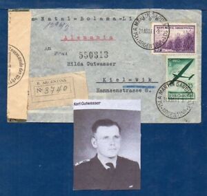 Letter from GRAF SPEE marine (Karl GUTWASSER), Argentina-Kiel (Germany), 1943