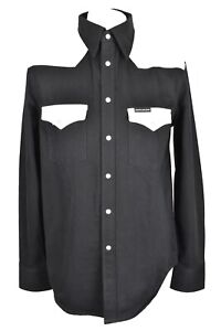 CALVIN KLEIN Black Long Sleeve Shirt size M Mens 100% Cotton Outerwear Outdoors