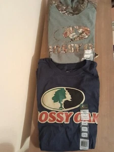 Mossy Oak großes kurzärmeliges Herren-T-Shirt und 3/4-Ärmel-T-Shirt ~ 2er-Set neu mit Etikett - Bild 1 von 12