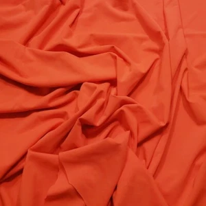 Tela de spandex de nailon mate liso color naranja neón/brillante - Imagen 1 de 8