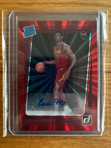 /49 Evan Mobley 2021-22 Panini NBA Donruss Red  Laser Rated Rookie Auto RC Cavs - Bild 1 von 2
