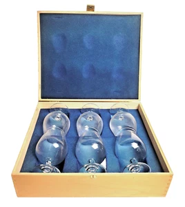 NOS 1970’s Set 6 Spiegelau “Hoch die Glaser! ”Divina” 6oz Brandy Tulip Glasses - Picture 1 of 3