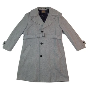 Vintage Pendleton Wool Overcoat Jacket Coat USA Made in PORTLAND OREGON Size L - Picture 1 of 7