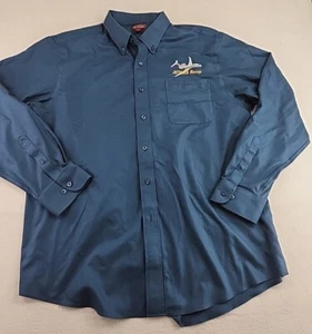 USAF Jstars Recap Logo Mens XL Blue Cotton Long Sleeve Shirt - Picture 1 of 9