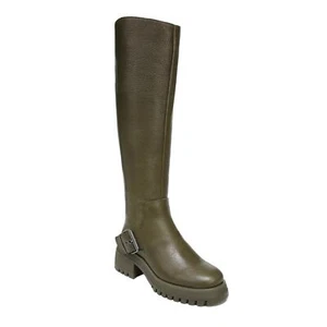 Franco Sarto Women's Julie Wide Calf High Shaft Leather Boots Olive Size 6 1/2 - Picture 1 of 5
