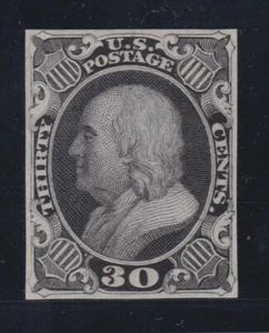 US 38TC3a 30c Franklin Trial Color Proof on India Paper SCV $1400 (002) - Picture 1 of 2