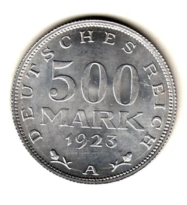 ALEMANIA: 500 mark 1923 A - Berlin calidad S/C 500 Mark Germany Aluminio UNC - Picture 1 of 2