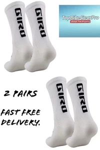 2 Pairs Giro, Non Slip Breathable Cycling Socks 38-45 - Picture 1 of 2