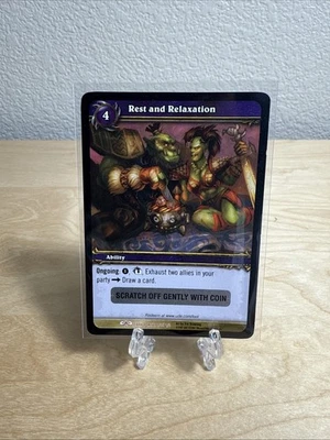 World of Warcraft Rest and Relaxation Loot Card *Unscratched* - Image 1 of 4