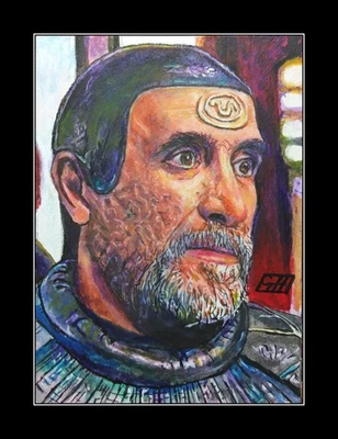 Stargate SG1 Bra'tac Original painted Sketch Card ACEO By Gavin Hunt - Image 1 of 2