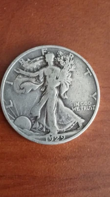 Medio dólar fino 1929 S Walking Liberty 90 % plata 50c Foto 1 de 3