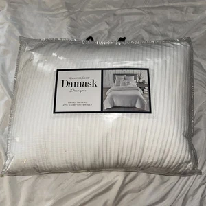 Charter Club Damask Designs 2-Pc. Twin Comforter/Sham Set White - Picture 1 of 3