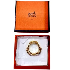 AUTHENTIC Hermes’ Regate Scarf Ring Gold GREAT CONDITION🌟 - Picture 1 of 6