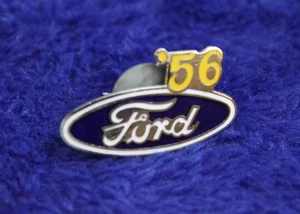 56 Ford Crest Hat Lapel Pin Accessory Truck Blue Oval Truck Thhunderbird - Picture 1 of 5