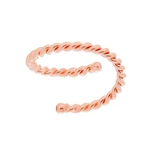 Anello Contrarie Filo Torchon in Argento 925 Galvanica Rosa - Picture 1 of 3