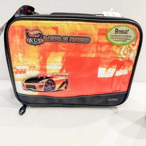 2003 Hot Wheels Highway 35 World Race Soft Kit Lunchbox w/ Thermos With Tags - Picture 1 of 16
