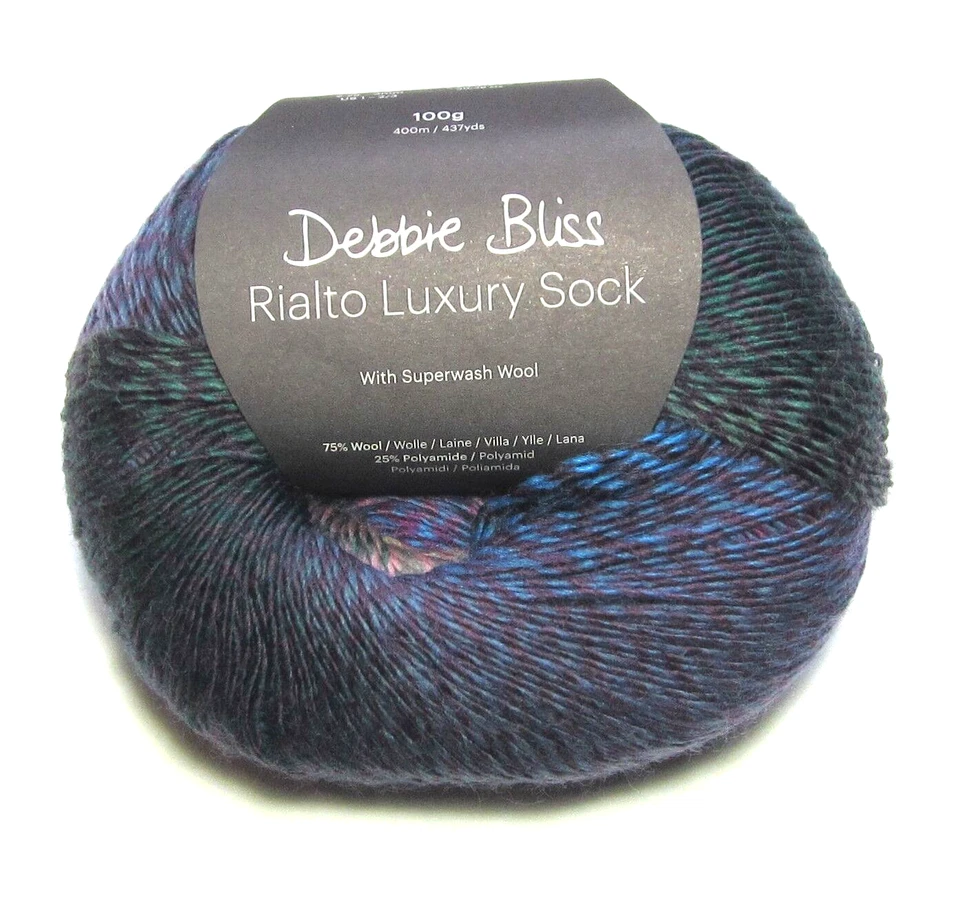 100 gm ball of Debbie Bliss RIALTO LUXURY SOCK knitting yarn Color #08 FUSION - Image 1 of 1