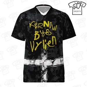Cornwall Unisex Soccer Jersey, Kernow bys Vyken Eco Friendly Football Shirt - Picture 1 of 16