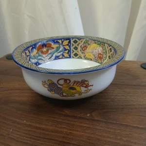 Vintage Chinoiserie Imari blau Takahashi Japan handbemalt 22k Gold Schale - Bild 1 von 13