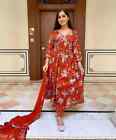 Alia Cut odzież imprezowa Rayon Salwar Kameez Garnitur, piękne spodnie kurta i zestaw Dupatta