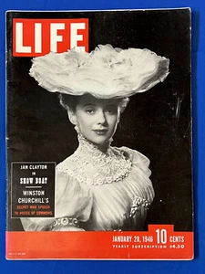 1946 LIFE MAGAZINE SHOW BOAT BROADWAY JAN CLAYTON WINSTSON CHURCHILL + JAVA - Picture 1 of 1